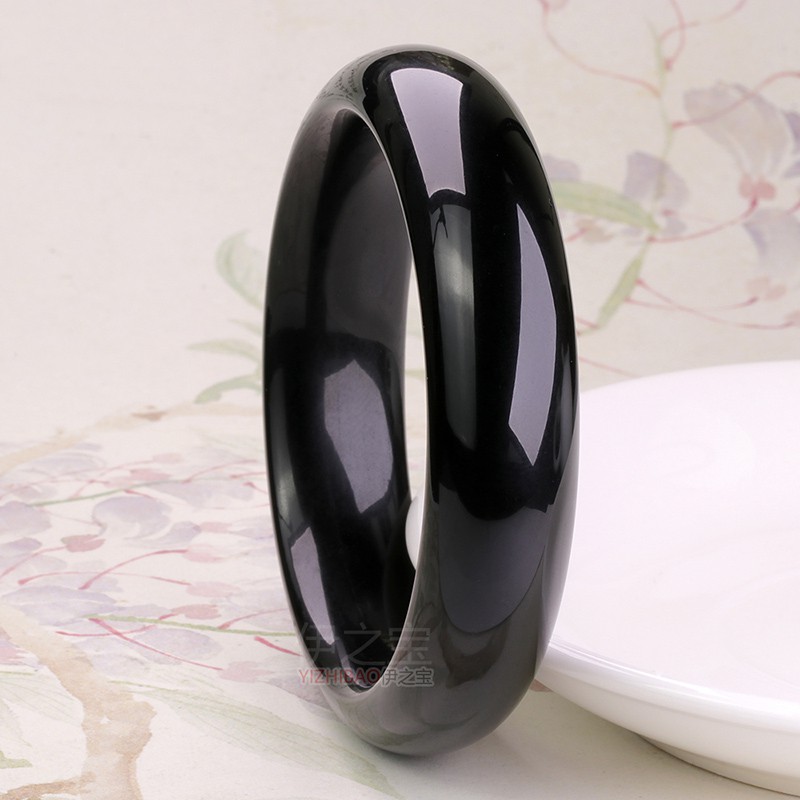 tự nhiên obsidian Vòng đeo tay đen ngọc bích