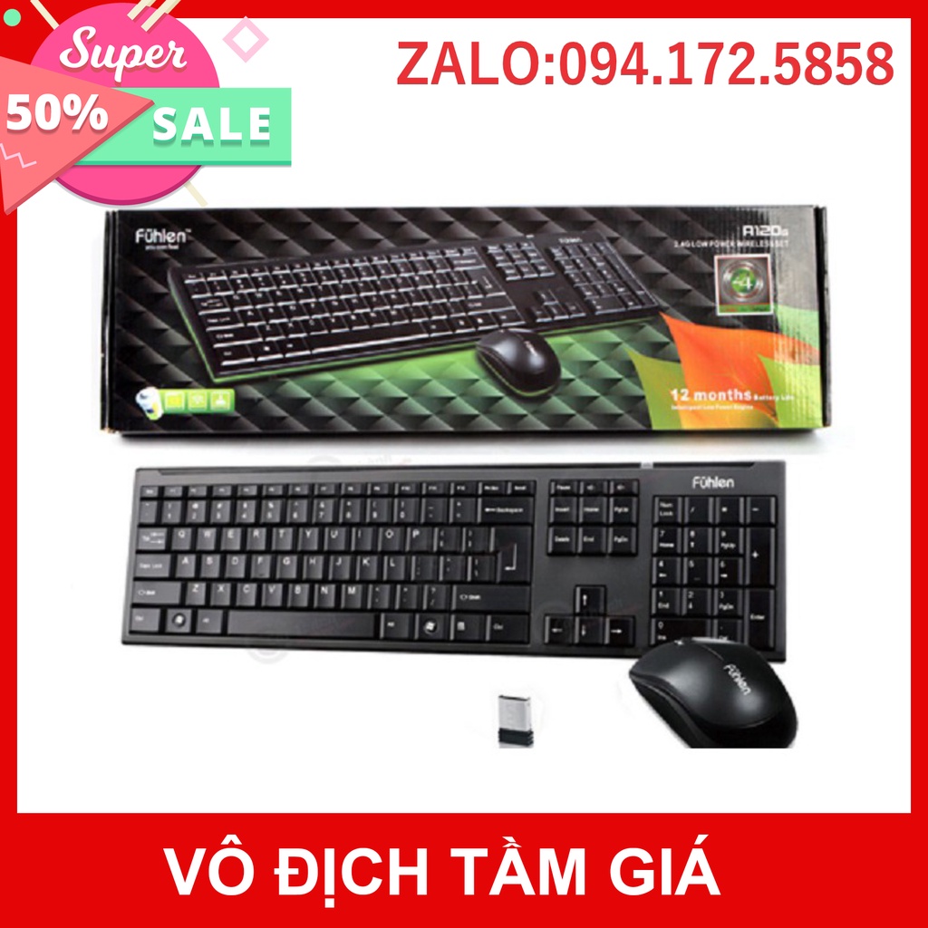 Bộ bàn phím chuột không dây Fuhlen A120G