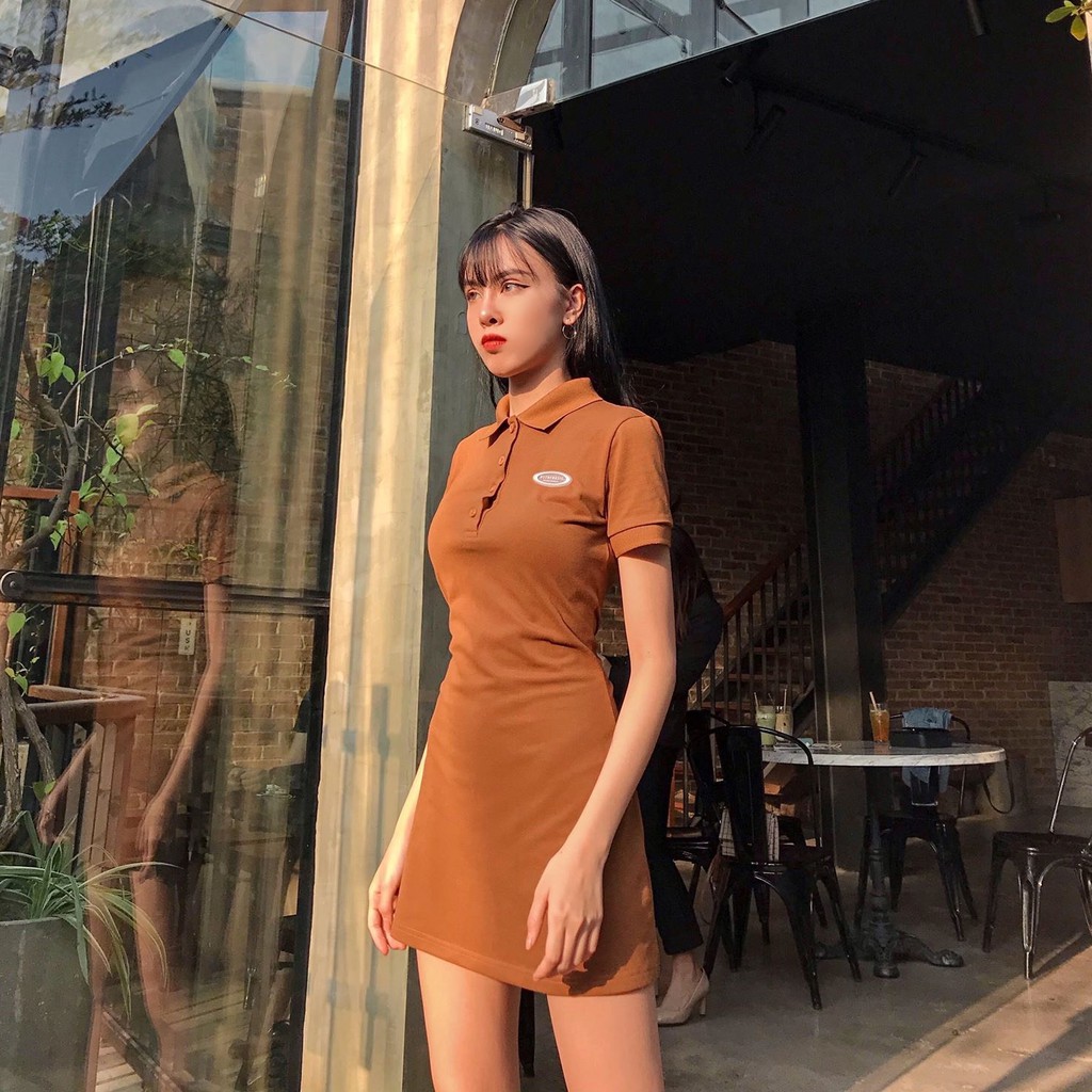 [Mã BMBAU50 giảm 7% đơn 99K] Usthebasic - Đầm nữ Basic Polo Tshirt Dress | BigBuy360 - bigbuy360.vn