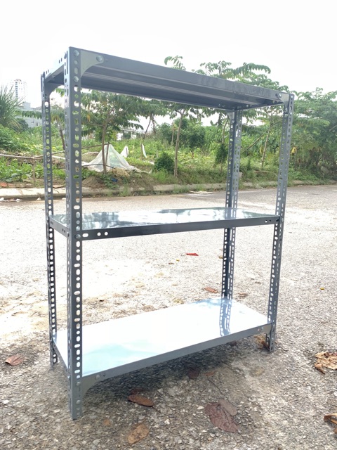 Kệ sắt v lỗ 3 tầng dài 120 rộng 30 cao 100