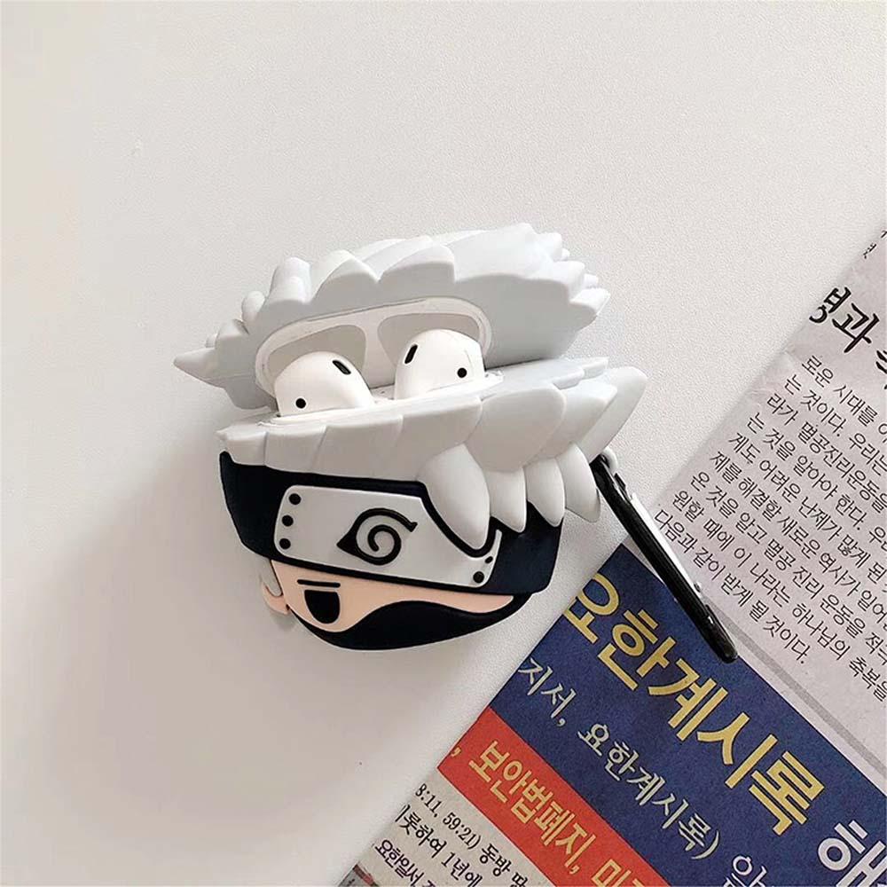 Hộp đựng tai nghe augustina naruto 3d dễ thương uzumaki naruto hộp sạc hatake kakashi silicone mềm tai nghe không dây bluetooth