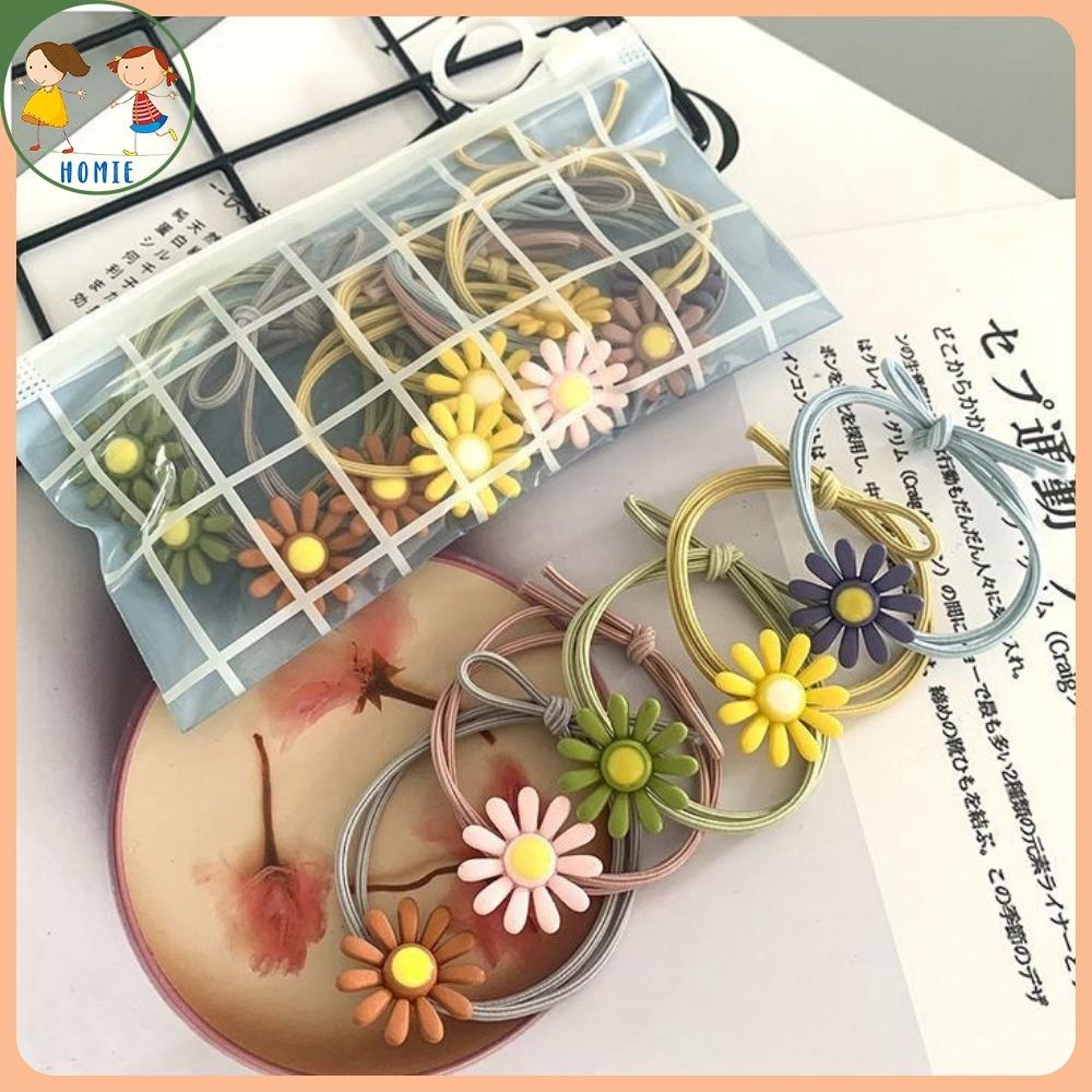 Set 5 Dây Chun Buộc Tóc Nơ Hình Hoa Cúc Hạt Cherry Siêu Yêu Thun Cột Tóc Hot Trend Phụ Kiện Tóc Cho Bé Gái Homie Kids