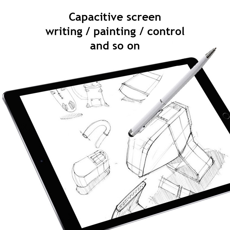Bút cảm ứng kim loại 2 trong 1 sử dụng mượt mà cho máy tính bảng iPad và iện thoại thông minh