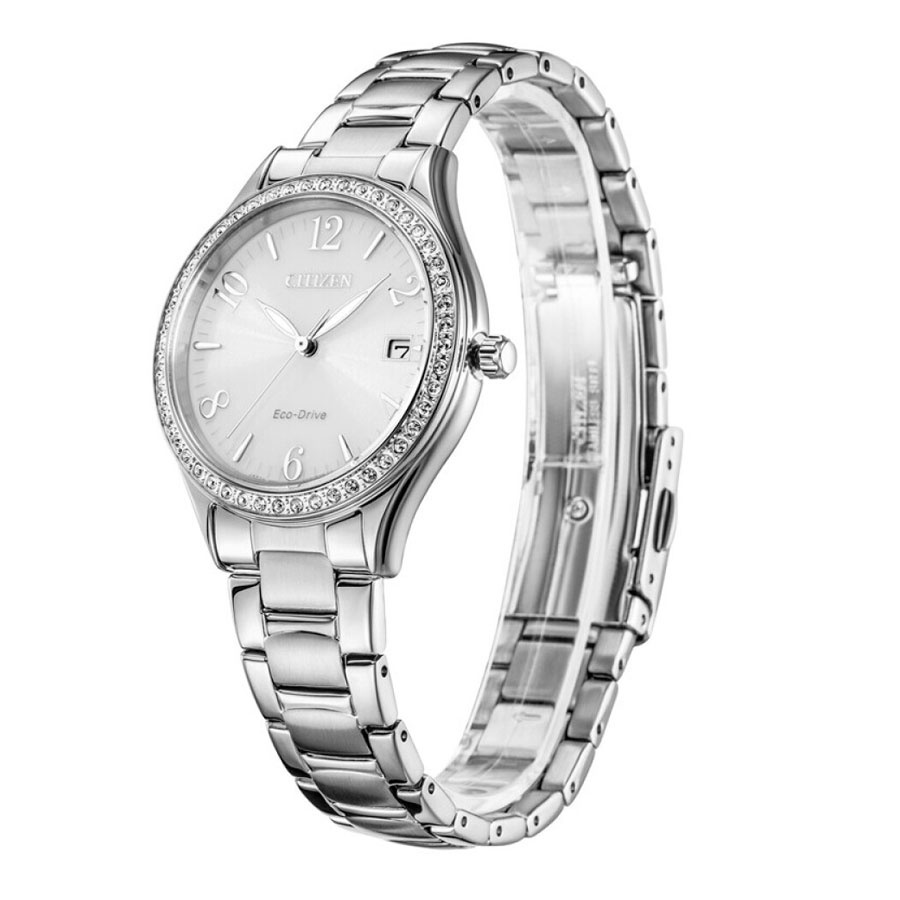Đồng Hồ Nữ Citizen Đính Đá Swarovsk Dây Thép Không Gỉ EO1180-82A - Mặt Trắng