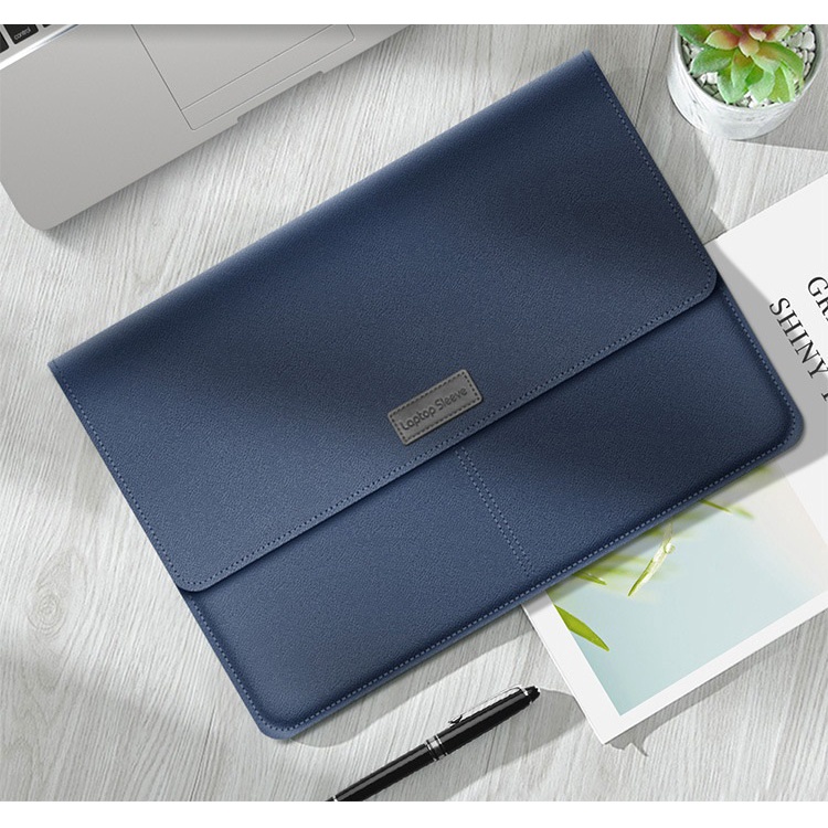 Bao da đựng Macbook Laptop 11 - 15,6 inch kèm túi đựng sạc chuột.