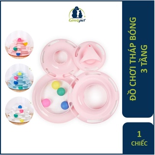 Đồ chơi tháp banh 3 tầng cho mèo