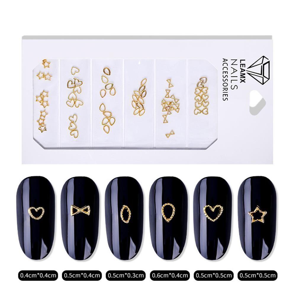 Hộp 6 Ngăn Đựng Phụ Kiện Trang Trí Móng Tay Xinh Xắn