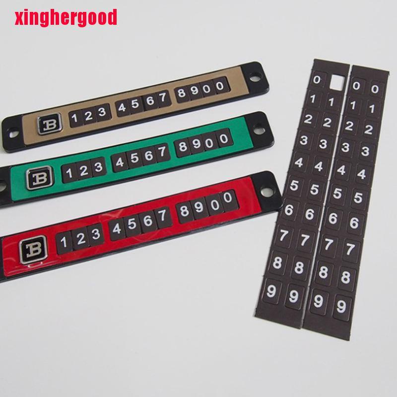 Xinghergood Car Styling Black Magnetic Temporary Car Parking Card Phone Number Card Plate XHG