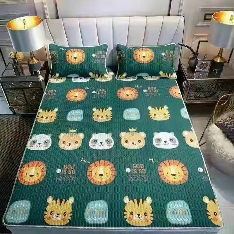 Chiếu điều hòa cao su non-Tặng kèm 2 vỏ gối nằm cùng mẫu