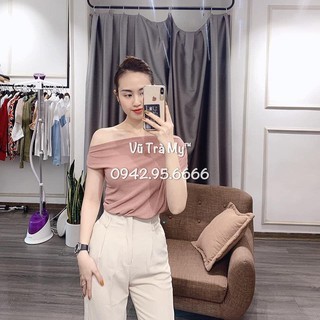 Áo phông giấy trễ vai