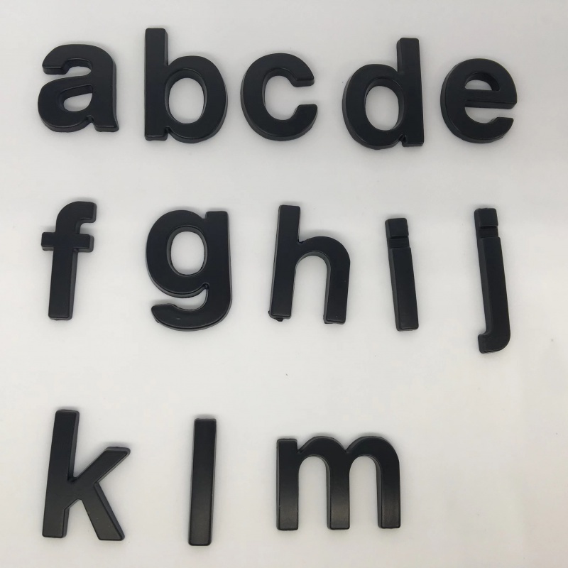 1 Miếng Dán Chữ Cái Và Số 25mm Bằng Kim Loại 3D Trang Trí Xe Hơi