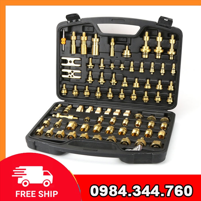 Bộ THỬ XÌ dàn lạnh 77 chi tiết, dụng cụ kiểm tra, thử kín điều hòa ô tô dùng cho các dòng xe Châu Âu và Châu Á