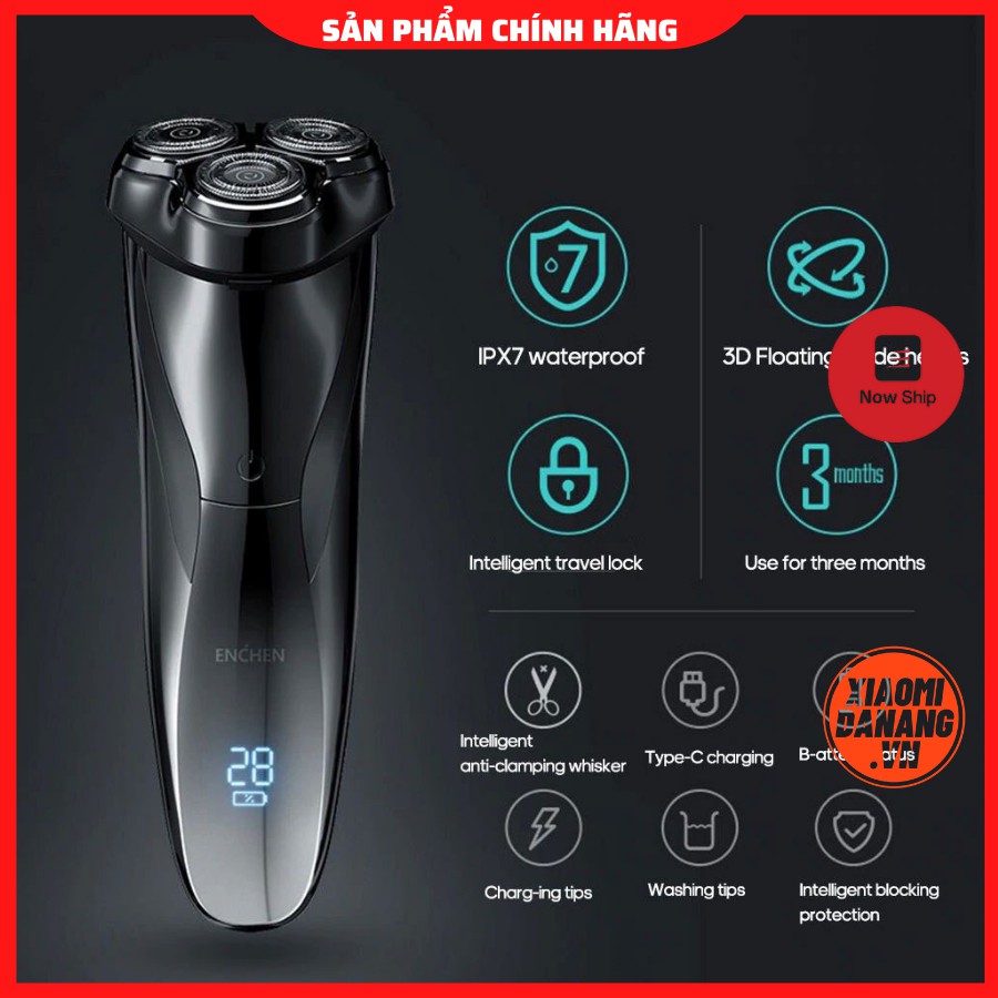 Máy cạo râu Xiaomi Enchen BlackStone 3 Electric Shaver 3D kháng nước IPX7