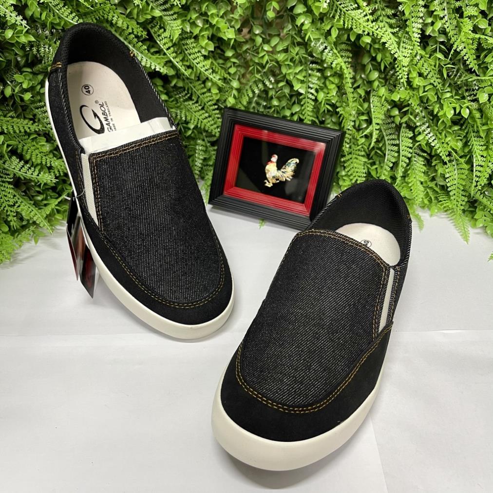 GIÀY LƯỜI NAM VẢI JEAN - BATA NAM CAO CẤP CHÍNH HÃNG THÁI LAN GAMBOL GB82106 ViP