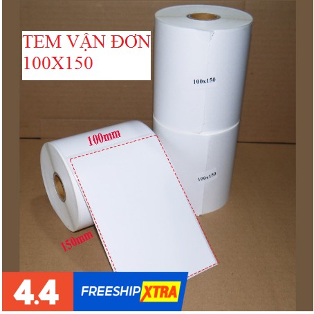Tem nhiệt 100x150 in Shopee, in vận đơn TMĐT bóc dán, in đơn, in phiếu giao hàng