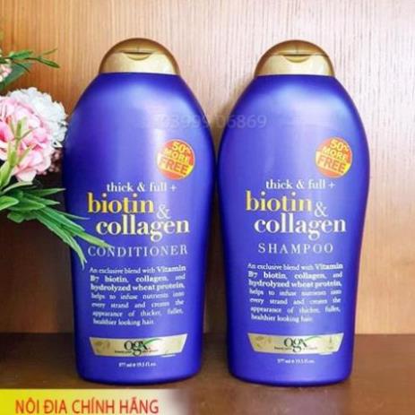 Dầu Gội Xả Biotin Collagen Chống Rụng Tóc Và Kích Thích Mọc Tóc 577ml(Một Cặp) -thegioimypham1