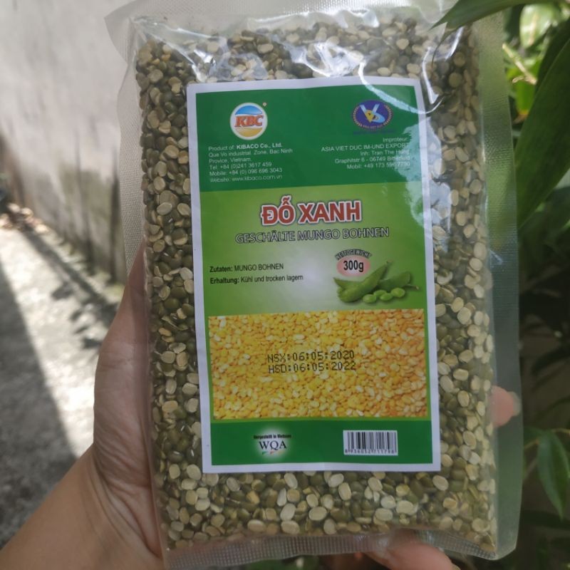 Đậu xanh xay vỡ đôi có vỏ loại A (1kg) Đại lý gạo Bà Tám