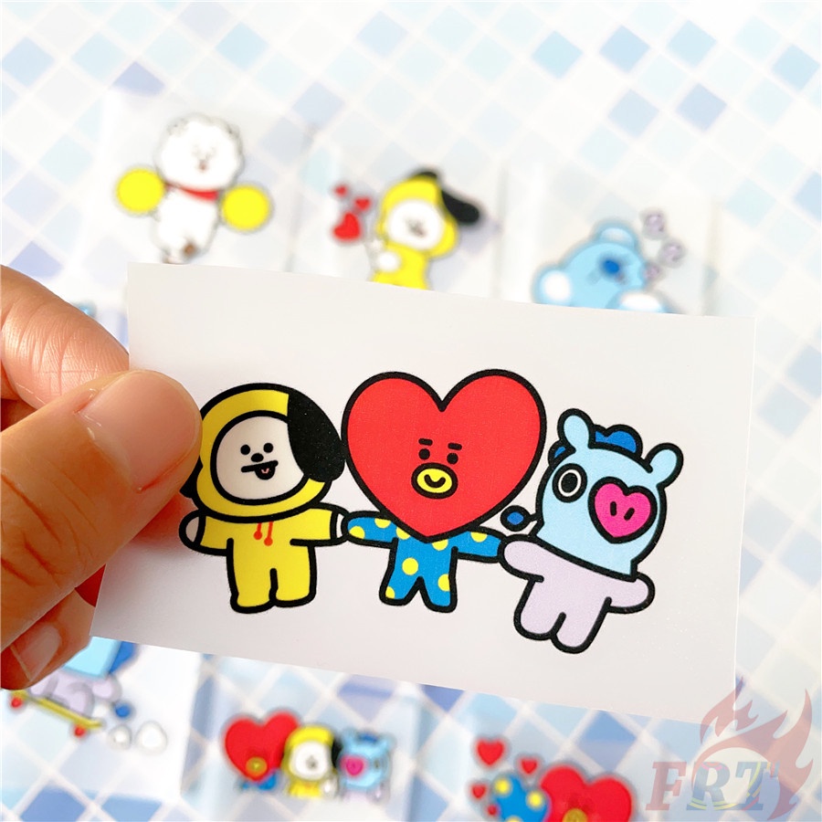✪ Miếng Dán Trang Trí In Hình Phong Cách Nhóm Nhạc BT21 ✪ 1 Miếng Dán Trang Trí Công Tắc Nhiệt