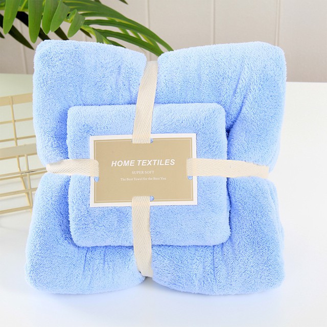 Combo 2 khăn tắm xuất Hàn Quốc siêu mềm mịn, siêu thấm hút