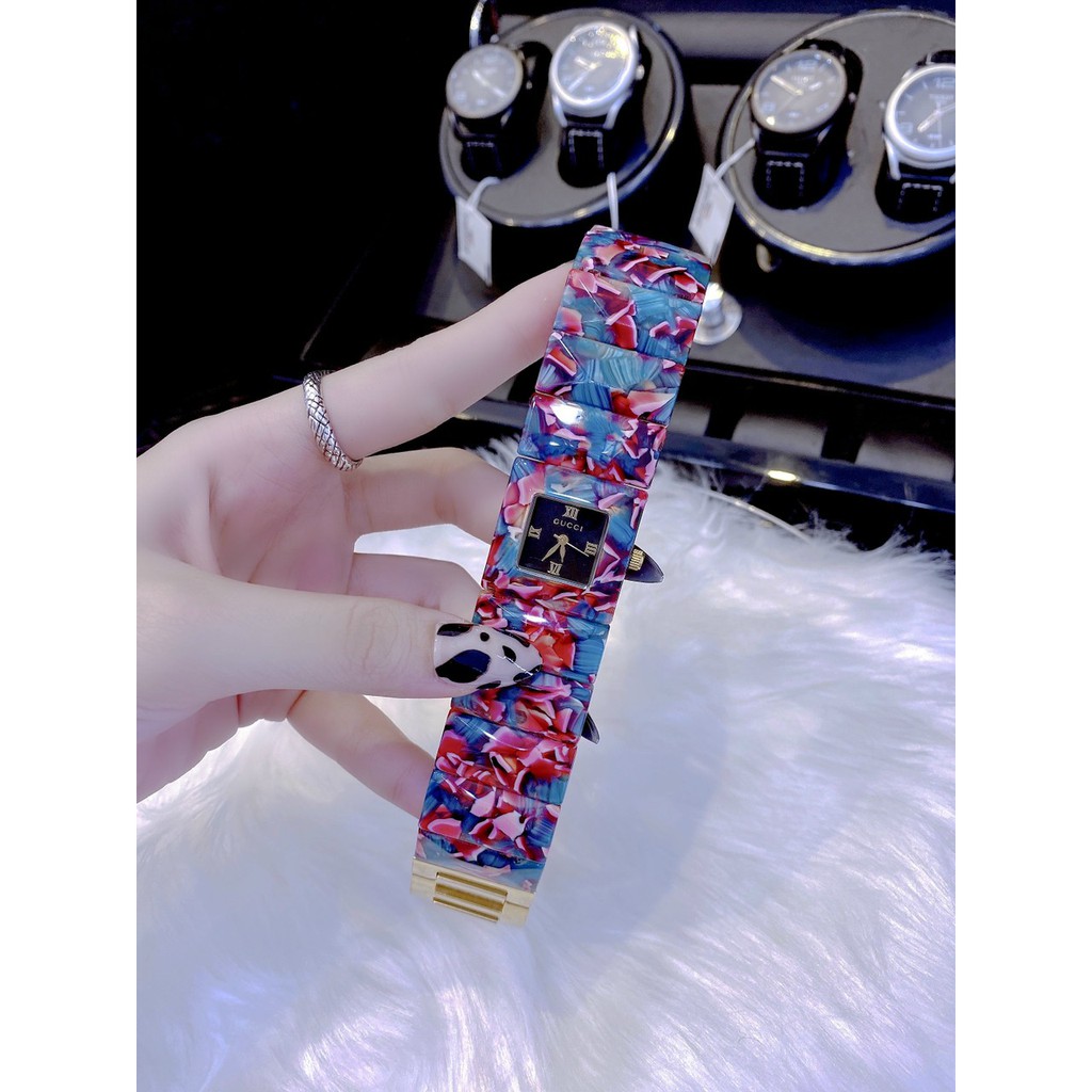Đồng hồ nữ chính hãng, đồng hồ đeo tay mặt vuông Authentic GUCCI thiết kế độc đáo, cao cấp, mang đậm phong cách GUCCI