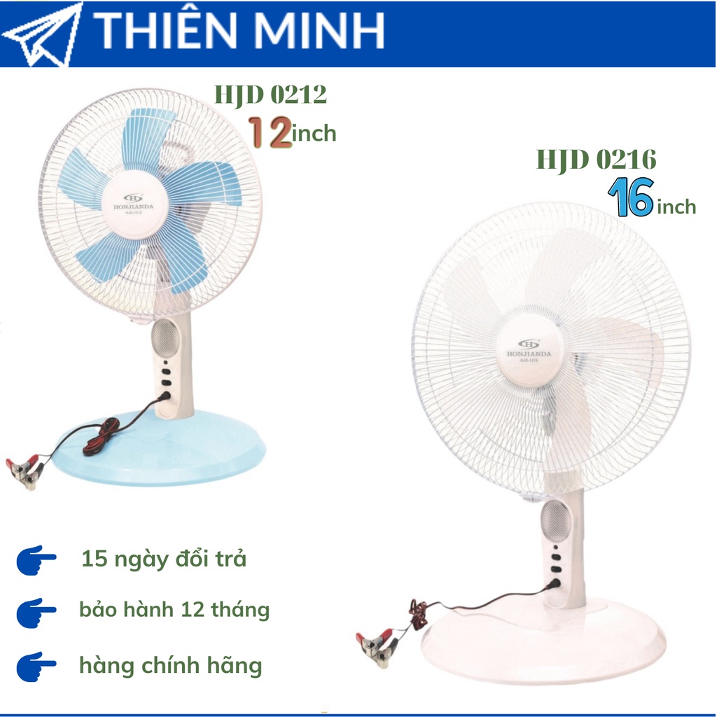 QUẠT KẸP BÌNH HONJIANDA  HJD0212 / HJD0216 12V HÀNG VIỆT NAM CHẤT LƯỢNG CAO