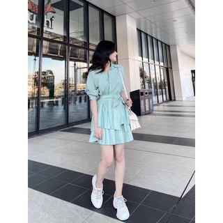 Set sơmi chân váy xếp ly