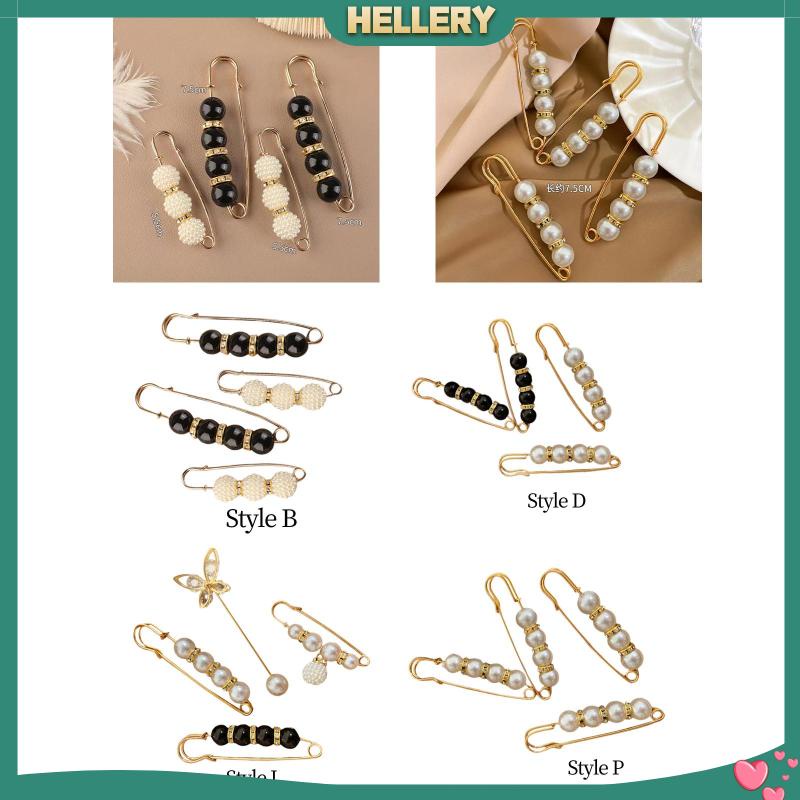 Set 4 Ghim Cài Thắt Lưng Đính Ngọc Trai Trang Trí Quần Jean / Áo Sơ Mi / Khăn Choàng DIY