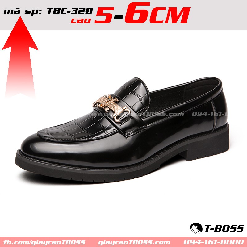 giày cao Công Sở t-Boss cao cấp; độn đế 5cm - 6cm; da bò cao cấp TBC-32Đ