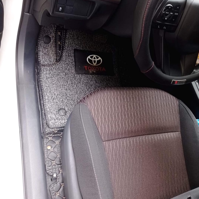 Thảm lót sàn ô tô 6D cho Toyota Veloz thảm da pu không mùi không thấm nước phủ kín 90% sàn xe