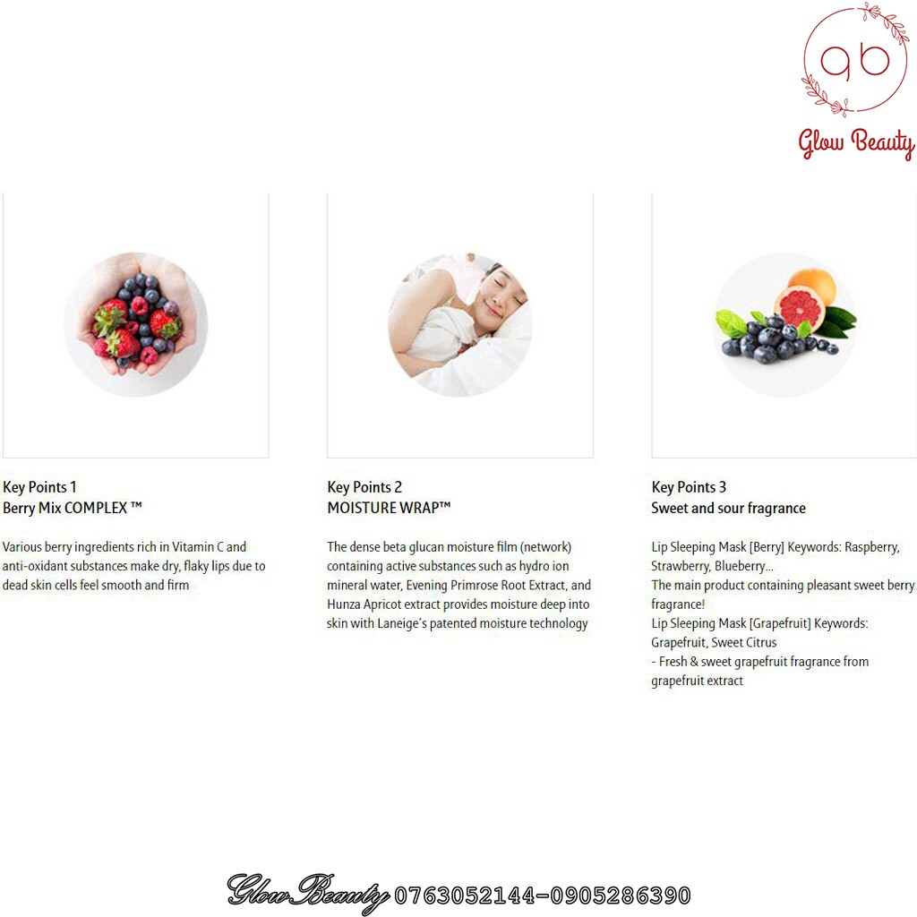 Mặt nạ ngủ cho môi Laneige 3g Lip Sleeping Mask