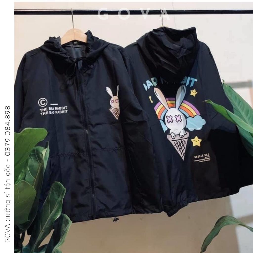 Áo khoác dù BAD RABBIT nam nữ form rộng Unisex 2 lớp Chống Nắng Siêu Hot ulzzang Jacket Bomber GOVA