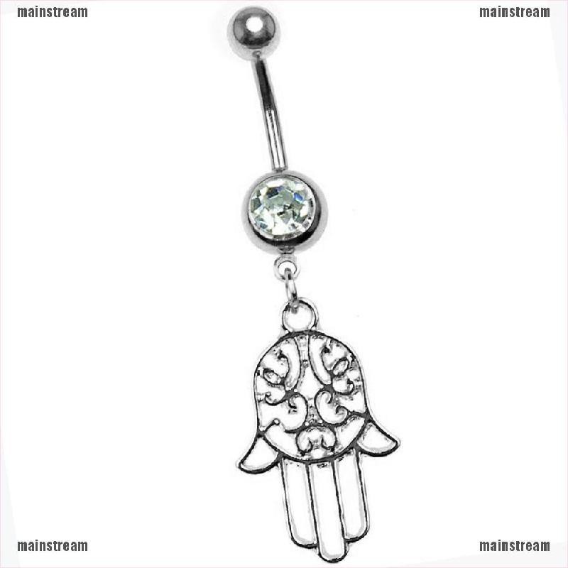 Khuyên bụng hình bàn tay dáng dài cá tính | BigBuy360 - bigbuy360.vn