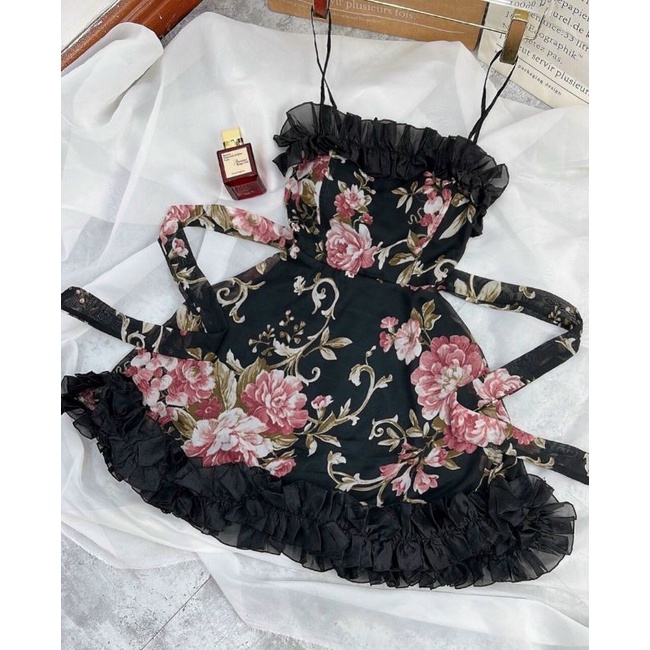 JUMSUIT HOA 2 DÂY PHỐI BÈO