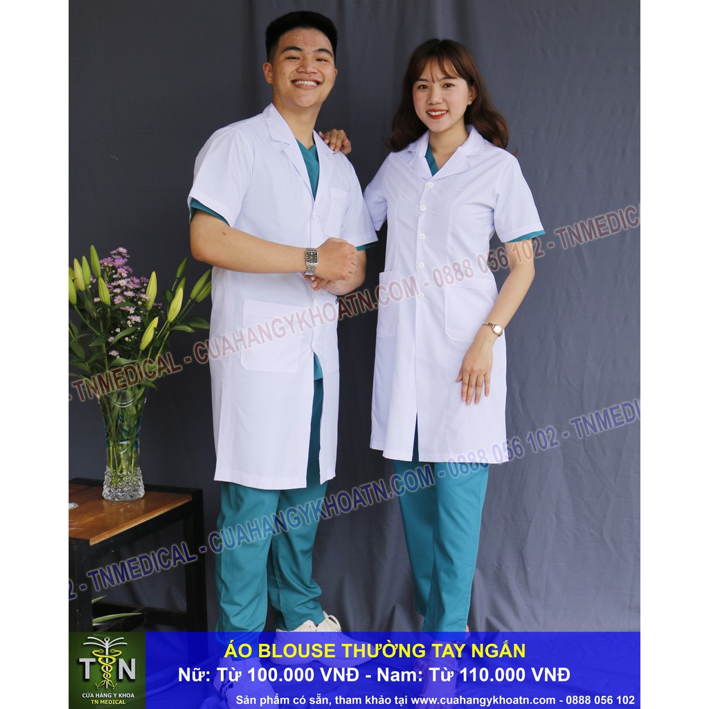 Áo Blouse (Blue) Bác Sĩ Uy Tín - Thương hiệu TN Medical