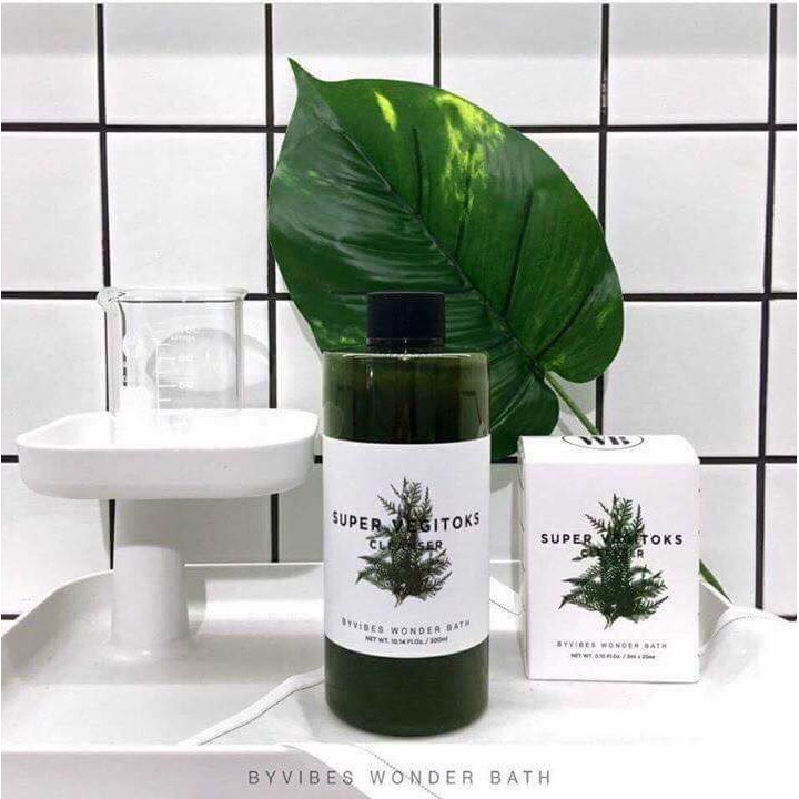 [CHÍNH HÃNG] Sữa Rửa Mặt Rau Củ Giúp Dưỡng Ẩm, Làm Dịu Da Byvibes Super Vegitoks Cleanser 300ml [Xanh]