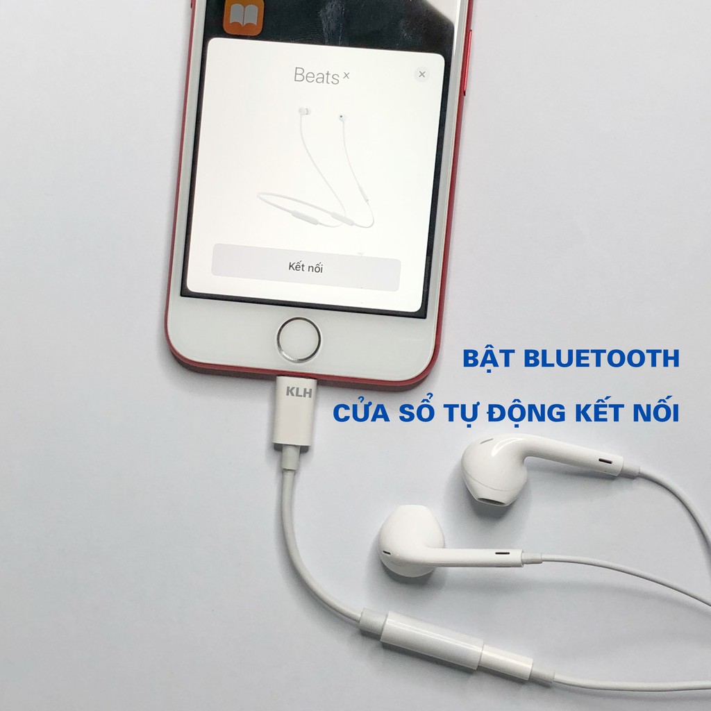 Jack chuyển tai nghe Lightning ra chân tròn 3.5mm tương thích iphone 5 6 7 x 11 kết nối Bluetooth hỗ trợ mic