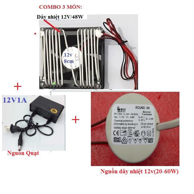 Máy ấp trứng, máy sấy , chăn sưởi nhiệt, phụ kiện và dây cấp  nhiệt  sợi Carbon 220V/12V