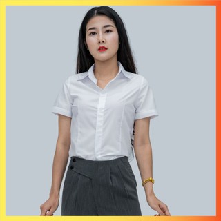 Sơ mi nữ - Sơ mi nữ trắng basic ,sơ mi công sở nữ trắng hàng chính hãng của ANADO SM08
