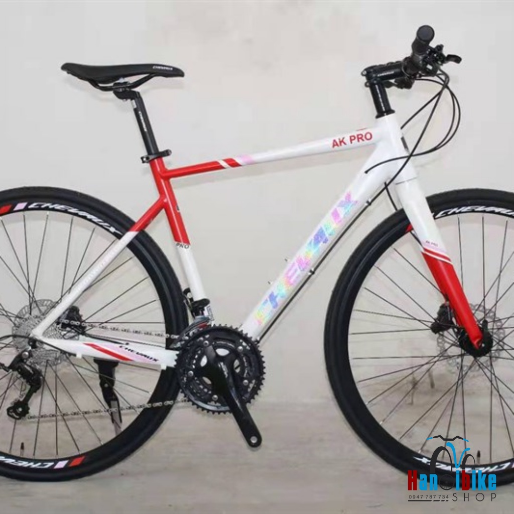 Xe Touring Chevaux AK pro Group Sora phanh dầu Trắng đỏ