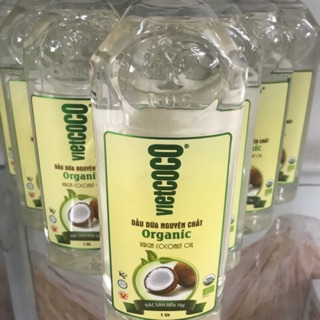 Combo 10 chai dầu dừa nguyên chất vietcoco 1lít
