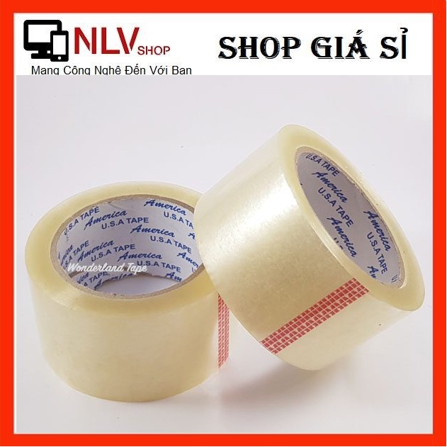 Cuộn băng keo trong 200g loại 100ya siêu bền, siêu dính dùng đóng thùng, gói hàng hóa niêm phong._H007