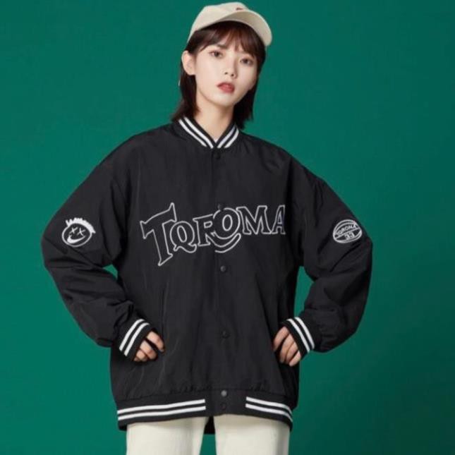 Áo khoác dù bomber unisex form rộng TORONA bóng chày nam nữ thời trang kmg