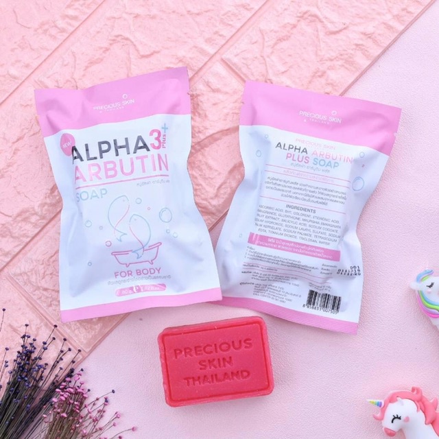 Xà Phòng Kích Trắng Alpha Arbutin 3+ Plus Collagen Soap Thái Lan - 80gram