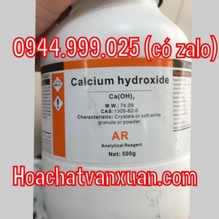 Calcium hydroxide Xylong CAS 1305-62-0 Ca(OH)2 lọ 500g canxi hidroxit