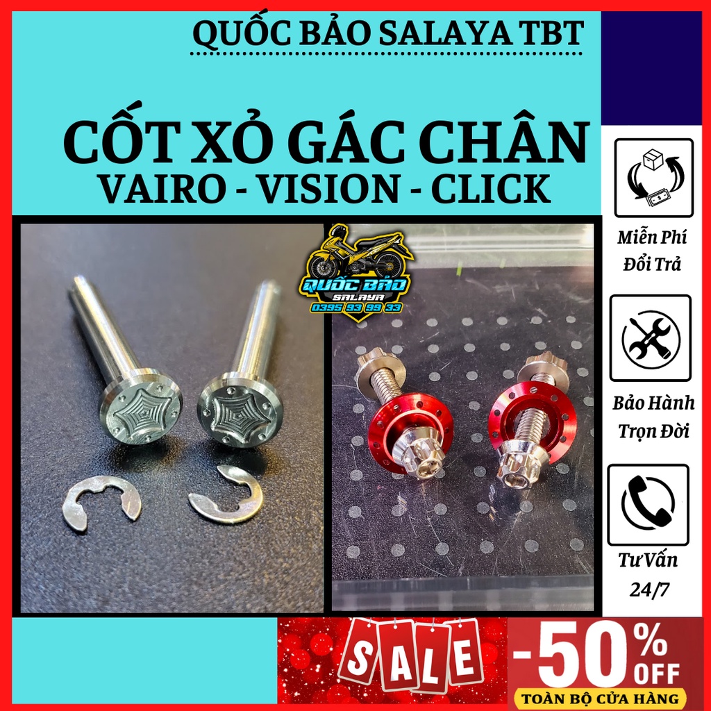 Salaya TBT Cốt xỏ gác chân vairo satria vision kèm phe gài inox 304 lắp ráp như zin bảo hành trọn đời