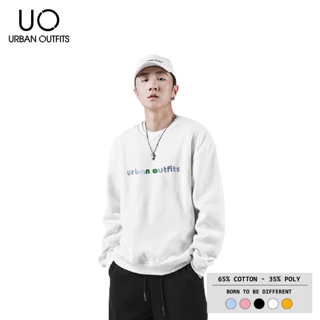 Hàng OUTLET 3 Màu SWO12 Áo Sweater Nữ Nam Form Rộng URBAN OUTFITS Có Túi Gấu Sau In UO Thun Cotton Nỉ | WebRaoVat - webraovat.net.vn