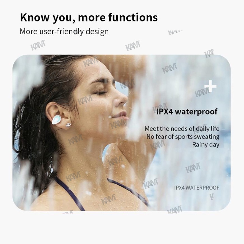 Tai Nghe Bluetooth Không Dây Kam Yx08 TWS V5.1 Chống Ồn Thiết Kế Kẹp Tiện Dụng