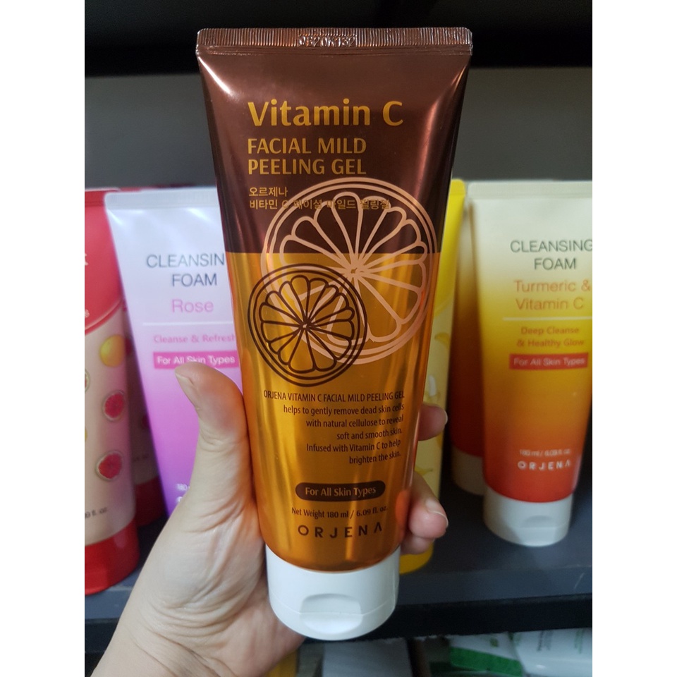 Gel Tẩy Tế Bào Chết Cho Mặt vitamin C Orjena Facial Mild Peeling Gel 180ML