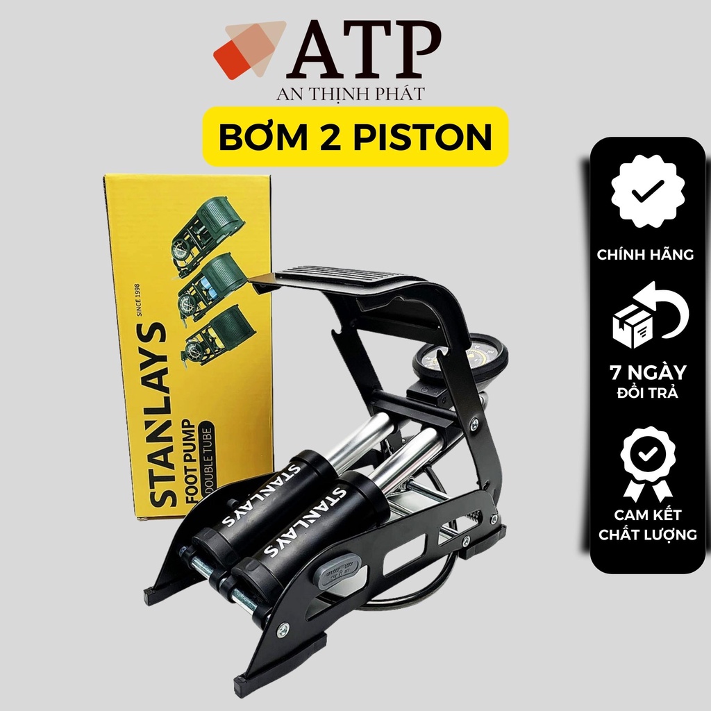 Bơm đạp chân ôtô xe máy Stanlays - Bơm hơi đa năng