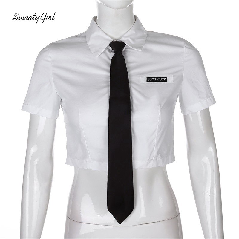 Áo sơ mi nữ ngắn tay cổ bẻ thời trang